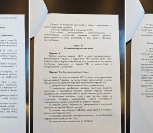 Russisches Memorandum zur Beilegung des Ukraine-Konflikts ( Voller Text )